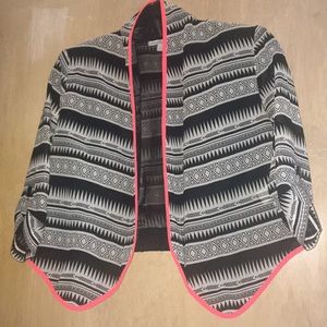 Charlotte Russe Aztec print short blazer